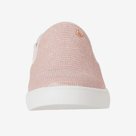 MICHAEL KORS NIB Girls Size 1 Pink Slip On Sneakers “Jem Rachel” Glitter - Picture 5 of 16